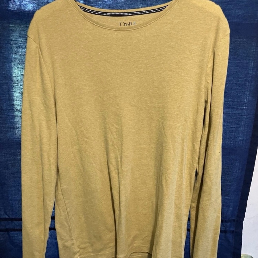 Croft & Barrow Long Sleeve Tee - Gold